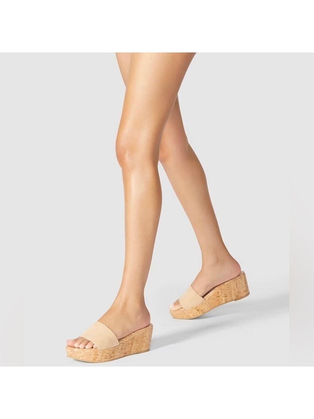Stuart Weitzman Summer Wedge Platform Slide Sandal - NWT